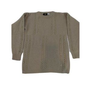 VTG Fully Fashion Rabbit Fur Lamb's Wool Blend w/ faux pearls Sweater size small